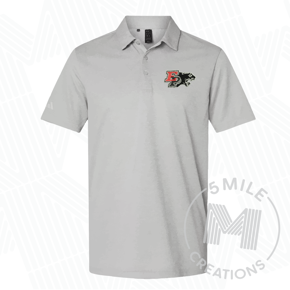 E-P Embroidered Adidas Polo Shirt