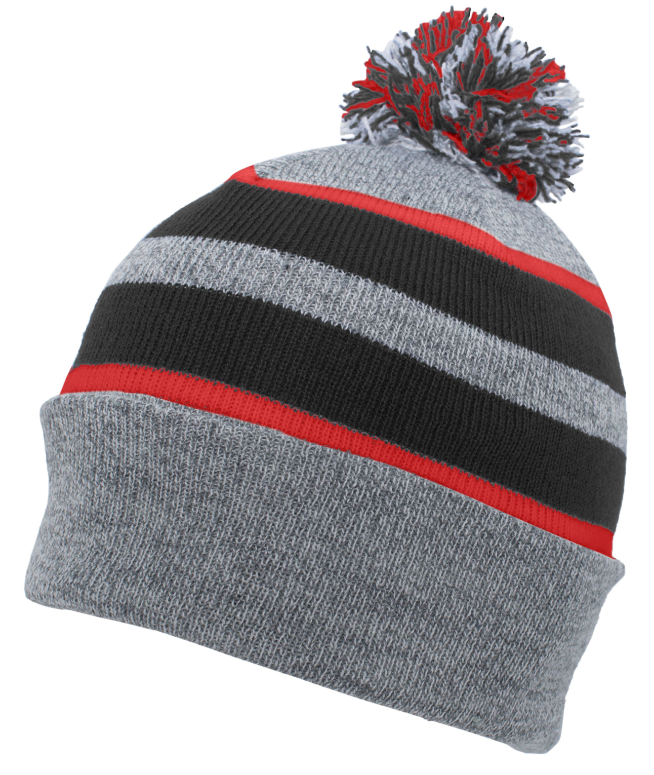 Knit Fold Over Pom Beanie