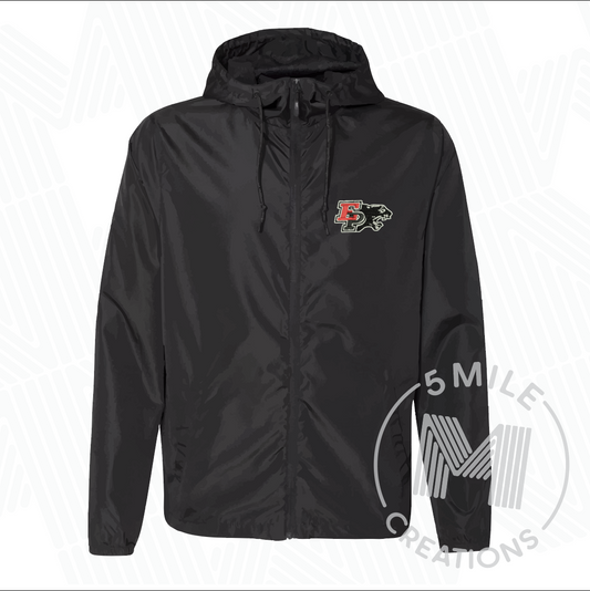 E-P Embroidered Lightweight Full Zip Windbreaker